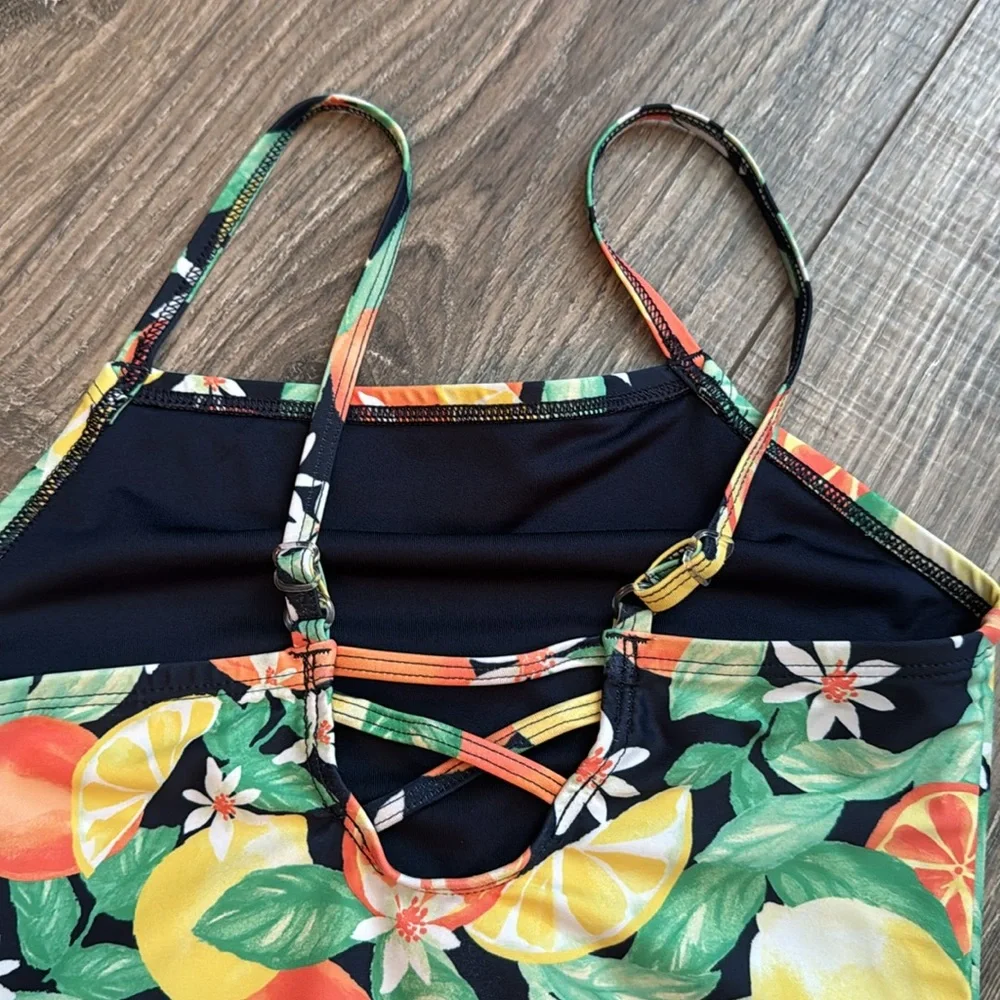Old Navy Kids One Piece Swimsuit - Citrus Print - Picture 4 of 6